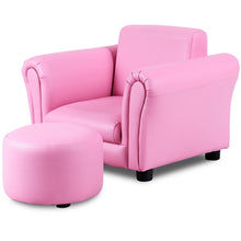 Load image into Gallery viewer, Multi-function Kids Sofa Chairs Single Armrest Couch Sofa with Ottoman Bed room Furniture HW54198
