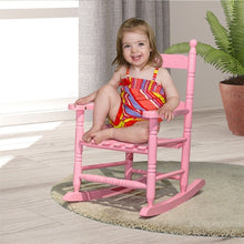 Load image into Gallery viewer, Solid Hardwood Hand Crafted Construction Classic Wooden Kids Rocking Chair Exquisitely Simple Style Kids Furniture HW56401