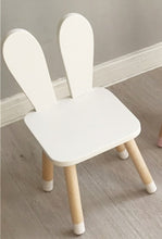 Load image into Gallery viewer, Hot Nordic style wood desk chair for kids cute children furniture high quality beech wood kids room furniture rabbit ear design