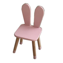 Load image into Gallery viewer, Hot Nordic style wood desk chair for kids cute children furniture high quality beech wood kids room furniture rabbit ear design