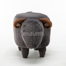 Load image into Gallery viewer, 25%LKM5 European Solid Wood Children's Furniture Pedal Chair Cute Single Lamb Stool Creative Cartoon Home Animal Shoe Bench