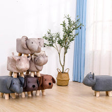 Load image into Gallery viewer, Animal Kids/Nursery Ride-On Sofa Stool Elephant/Puppy/Elk/Dinosaur/Bull Home Kids Bedroom Furniture Decor