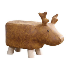 Load image into Gallery viewer, Animal Kids/Nursery Ride-On Sofa Stool Elephant/Puppy/Elk/Dinosaur/Bull Home Kids Bedroom Furniture Decor
