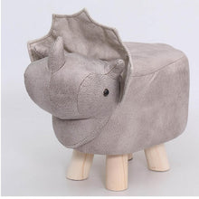 Load image into Gallery viewer, Animal Kids/Nursery Ride-On Sofa Stool Elephant/Puppy/Elk/Dinosaur/Bull Home Kids Bedroom Furniture Decor