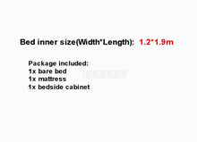 Load image into Gallery viewer, Cute 1.2m/1.5m/1.8m Car Design Children Bed With Mattress Bedside Cabinet Home Bed Child Bedroom Furniture Solid Wood Leather