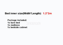 Load image into Gallery viewer, Cute 1.2m/1.5m/1.8m Car Design Children Bed With Mattress Bedside Cabinet Home Bed Child Bedroom Furniture Solid Wood Leather