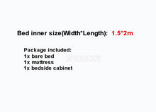 Load image into Gallery viewer, Cute 1.2m/1.5m/1.8m Car Design Children Bed With Mattress Bedside Cabinet Home Bed Child Bedroom Furniture Solid Wood Leather