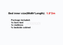 Load image into Gallery viewer, Cute 1.2m/1.5m/1.8m Car Design Children Bed With Mattress Bedside Cabinet Home Bed Child Bedroom Furniture Solid Wood Leather