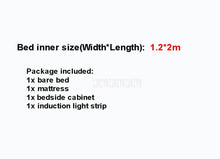 Load image into Gallery viewer, 1.2m/1.35m/1.5m/1.8m Children Bed With Mattress Bedside Cabinet Home Bed Child Bedroom Furniture Car Design Solid Wood Leather