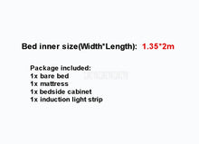 Load image into Gallery viewer, 1.2m/1.35m/1.5m/1.8m Children Bed With Mattress Bedside Cabinet Home Bed Child Bedroom Furniture Car Design Solid Wood Leather