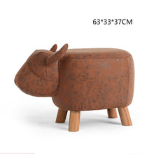 Load image into Gallery viewer, Household Lovely Kids Stool Change Shoe Bench Creativity Washable Tabouret Wooden Children's Furniture Stable Washable Stool
