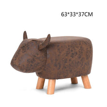 Load image into Gallery viewer, Household Lovely Kids Stool Change Shoe Bench Creativity Washable Tabouret Wooden Children's Furniture Stable Washable Stool