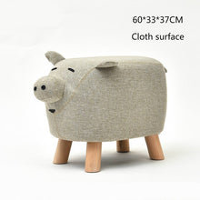 Load image into Gallery viewer, Household Lovely Kids Stool Change Shoe Bench Creativity Washable Tabouret Wooden Children's Furniture Stable Washable Stool