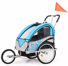 Load image into Gallery viewer, VidaXL 2-In-1 Kids' Bicycle Trailer And Stroller Blue Children Chairs Suitable For 1 To 2 Children Outdoor Children Furniture