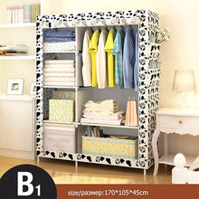 Load image into Gallery viewer, Bedroom Multipurpose Non-woven Cloth Wardrobe Folding Portable Clothing Storage Cabinet Dustproof Cloth Closet Home Furniture