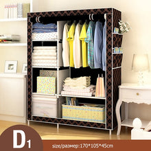 Load image into Gallery viewer, Bedroom Multipurpose Non-woven Cloth Wardrobe Folding Portable Clothing Storage Cabinet Dustproof Cloth Closet Home Furniture