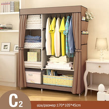Load image into Gallery viewer, Bedroom Multipurpose Non-woven Cloth Wardrobe Folding Portable Clothing Storage Cabinet Dustproof Cloth Closet Home Furniture