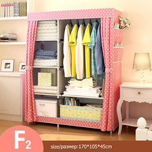 Load image into Gallery viewer, Bedroom Multipurpose Non-woven Cloth Wardrobe Folding Portable Clothing Storage Cabinet Dustproof Cloth Closet Home Furniture