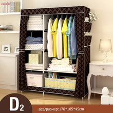 Load image into Gallery viewer, Bedroom Multipurpose Non-woven Cloth Wardrobe Folding Portable Clothing Storage Cabinet Dustproof Cloth Closet Home Furniture