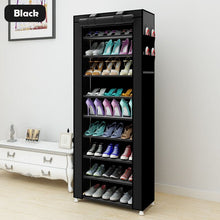 Load image into Gallery viewer, 43.3-inch 6-layer 12-grid Non-woven fabrics large shoe rack organizer removable shoe storage for home furniture shoe cabinet