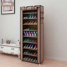 Load image into Gallery viewer, 43.3-inch 6-layer 12-grid Non-woven fabrics large shoe rack organizer removable shoe storage for home furniture shoe cabinet