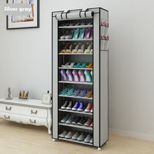 Load image into Gallery viewer, 43.3-inch 6-layer 12-grid Non-woven fabrics large shoe rack organizer removable shoe storage for home furniture shoe cabinet